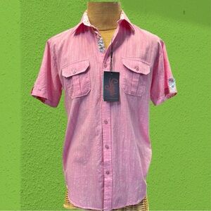 NWT Pink Linen Texture Cotton - True To Size Fit. Multiple sizes